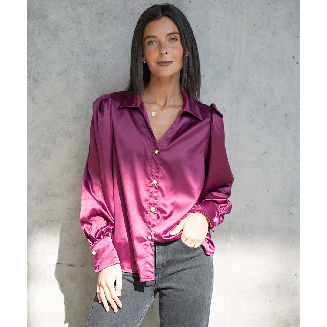 Blusa Ame - Burdeo / S